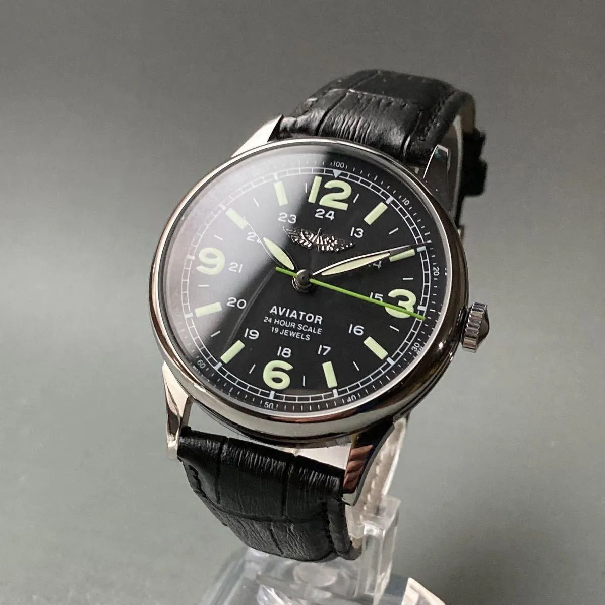 Soviet Wristwatch 2010 Manual Men's Male 37mm Watch Black
