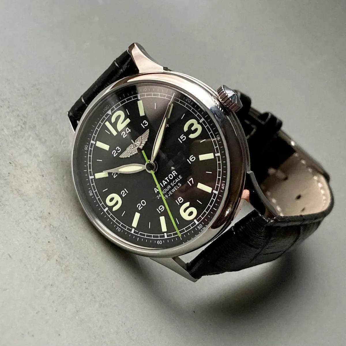 Soviet Wristwatch 2010 Manual Men's Male 37mm Watch Black