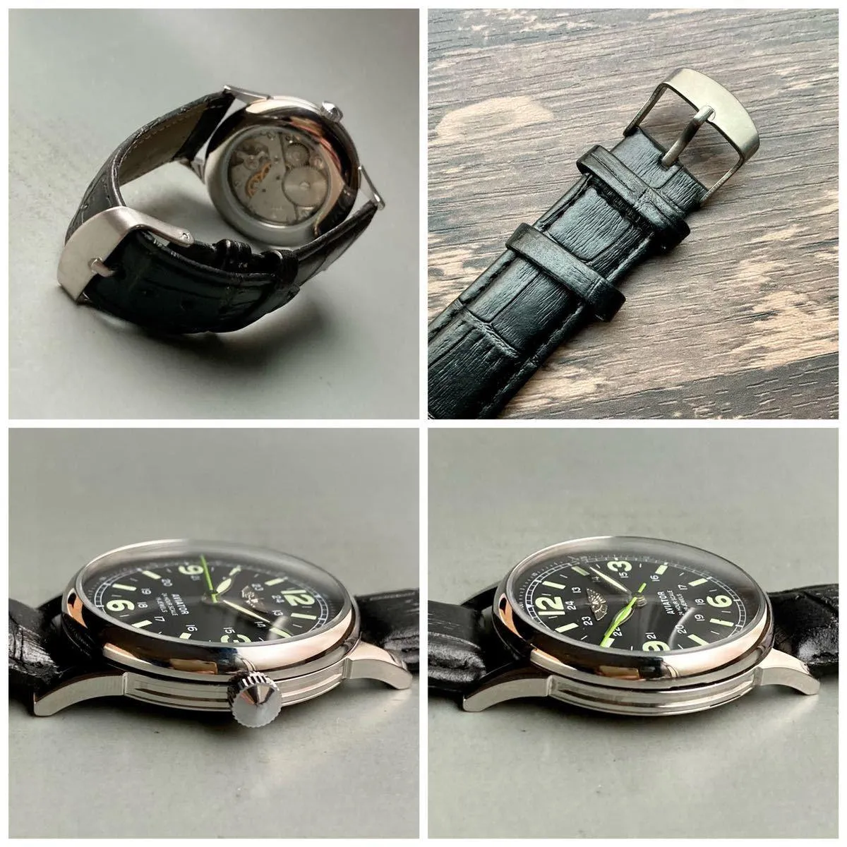 Soviet Wristwatch 2010 Manual Men's Male 37mm Watch Black