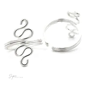 Squiggly Adjustable Toe Ring