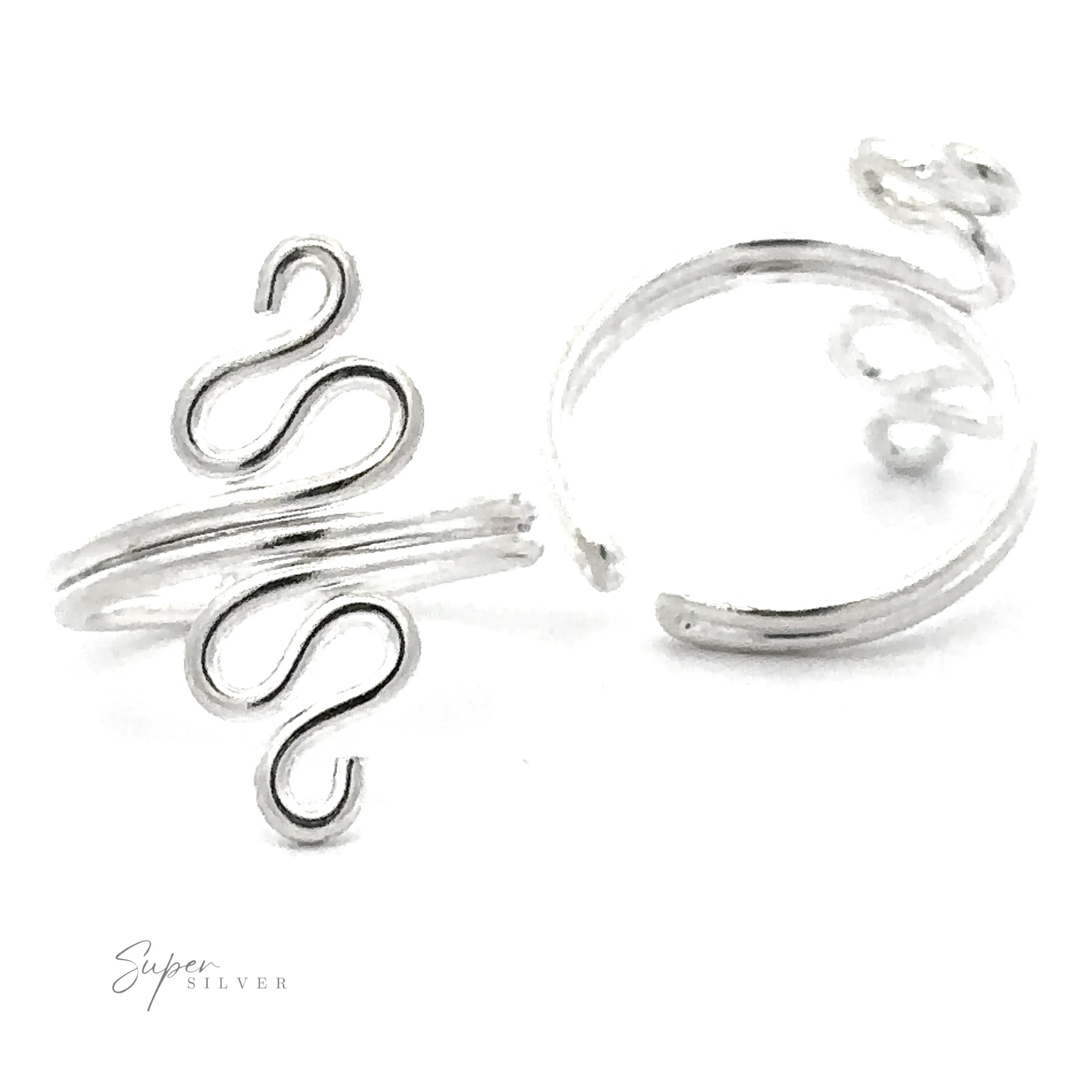 Squiggly Adjustable Toe Ring