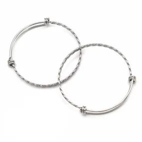 Stainless Steel Adjustable Bangle - 58mm - 1 Bangle - N678