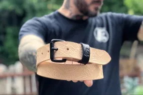 'Stamped Series' Minimalist Belt   (Brass & Nickel Hardware Available)