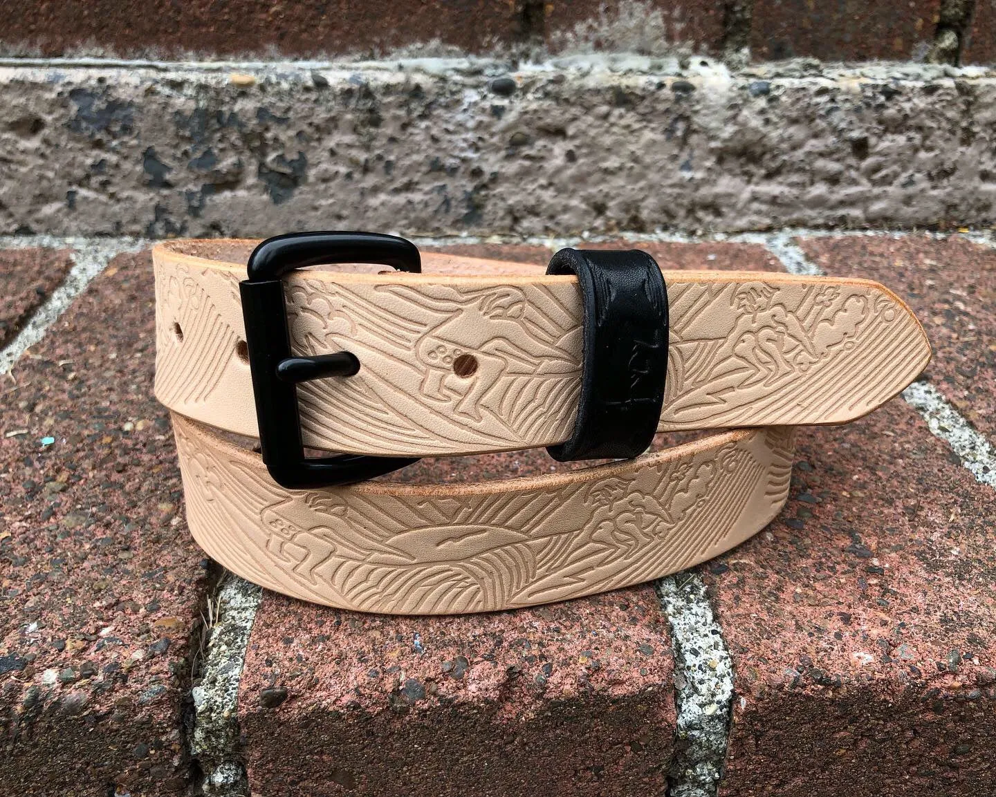 'Stamped Series' Minimalist Belt   (Brass & Nickel Hardware Available)