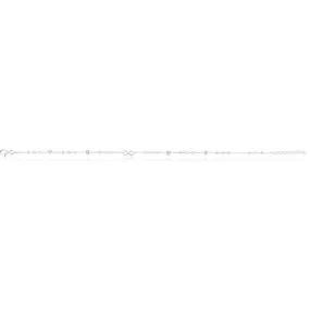 Sterling Silver Cubic Zirconia Infinity 26cm Anklet