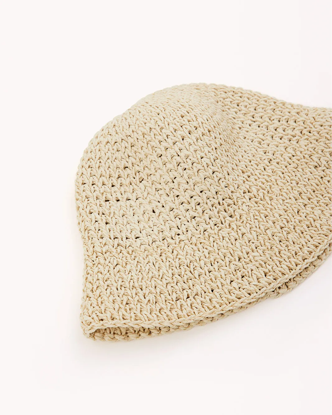 STRAW BUCKET HAT - NATURAL RAFFIA