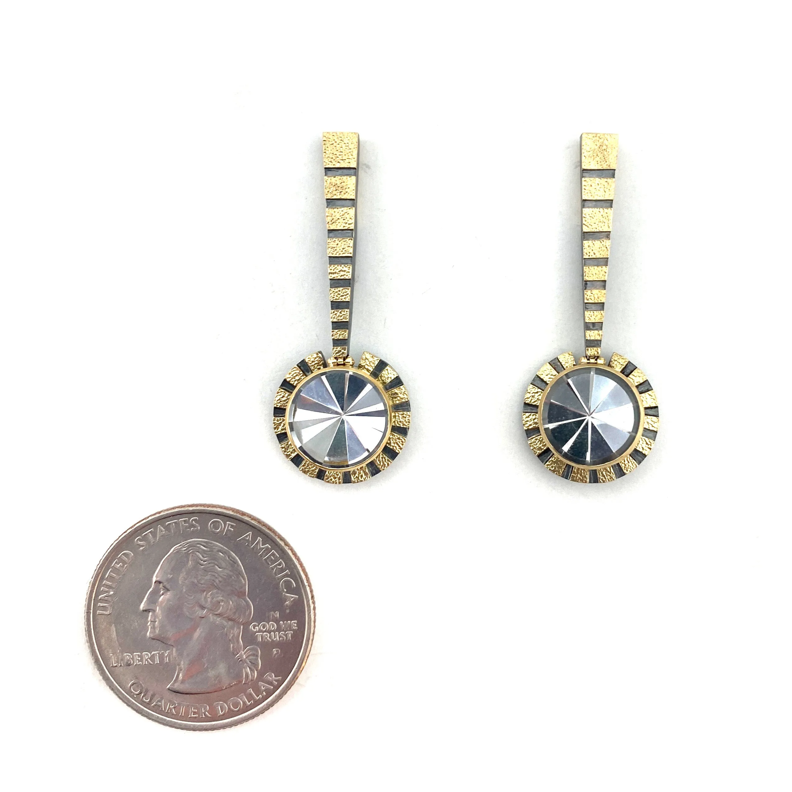 Stripe Drop Earrings