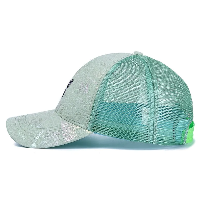 Stylish Women Cap Summer Trucker Hats For Women Fashion Butterfly Embroidery Baseball Cap Outdoor Streetwear Hat Cap
