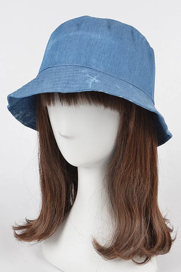 SWIRL BUCKET HAT/AMH1600 Light Denim