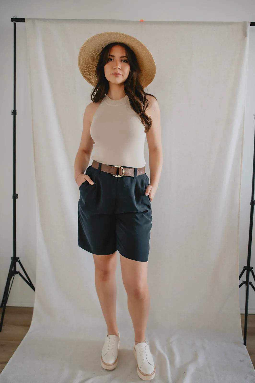 The Athalia Leather Belt by FRNCH - Chocolate