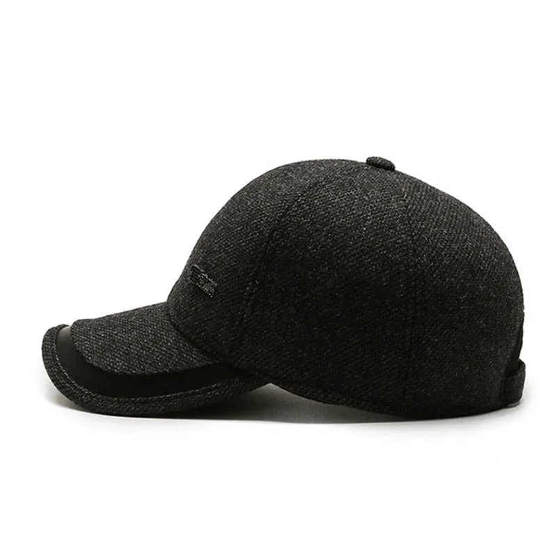 Thicken Warm Winter Baseball Cap Male Earflaps Outdoor Trucker Bone Snapback Hat for Men Velvet Gorras Hombre
