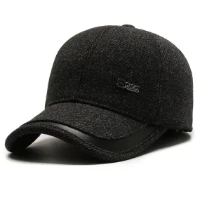 Thicken Warm Winter Baseball Cap Male Earflaps Outdoor Trucker Bone Snapback Hat for Men Velvet Gorras Hombre