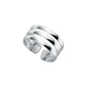 Three Band Silver Toe Ring