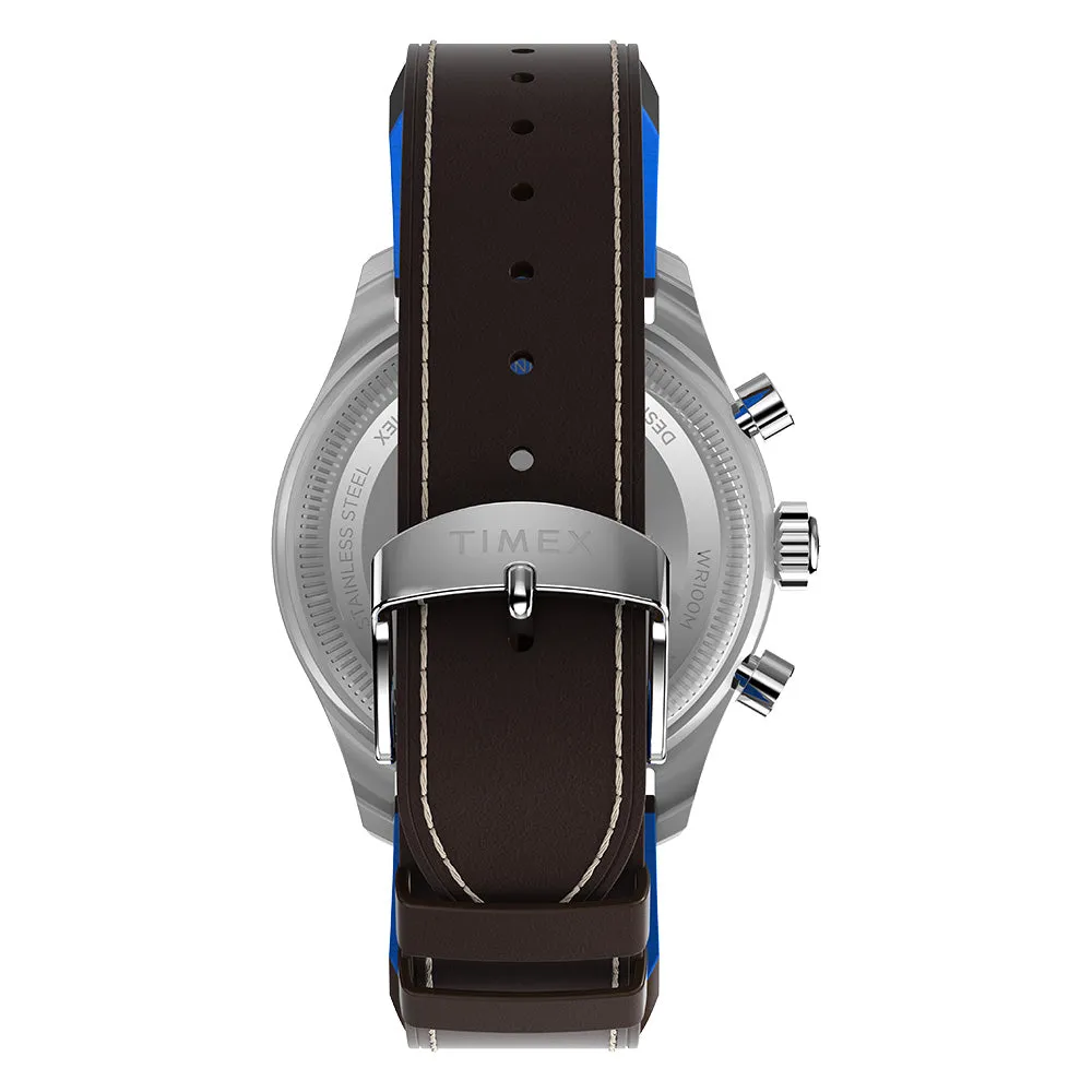 Timex Fly Back Chronograph x Pan Am  43mm Leather Band