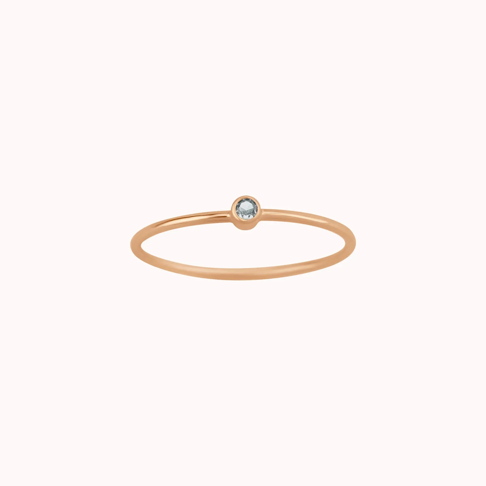 Tiny March Birthstone Ring ∙ Aquamarine