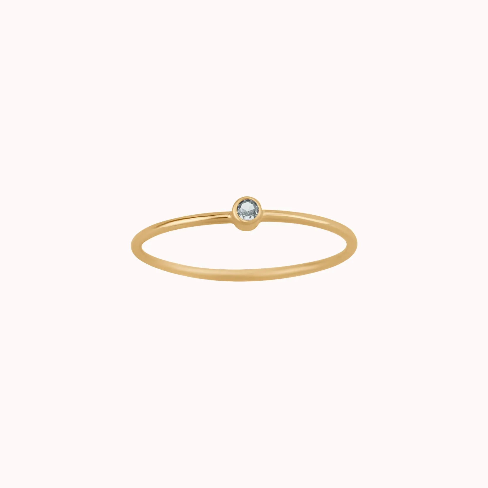 Tiny March Birthstone Ring ∙ Aquamarine