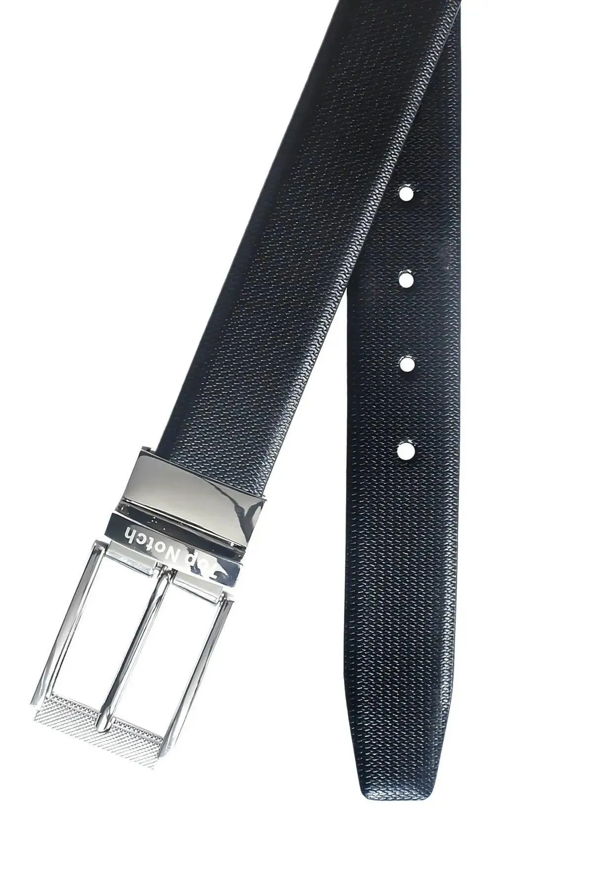 Top Notch Leather Belt for Men Colour - Black / Dark Brown Reversible Italian Belt (SKU TP0019)