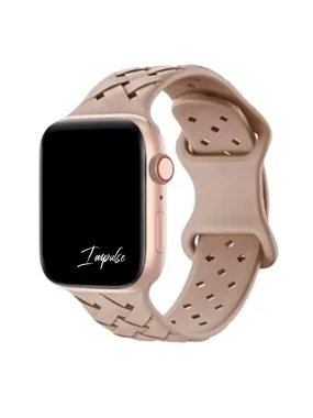 Trellis Silicone Watch Band - Mocha