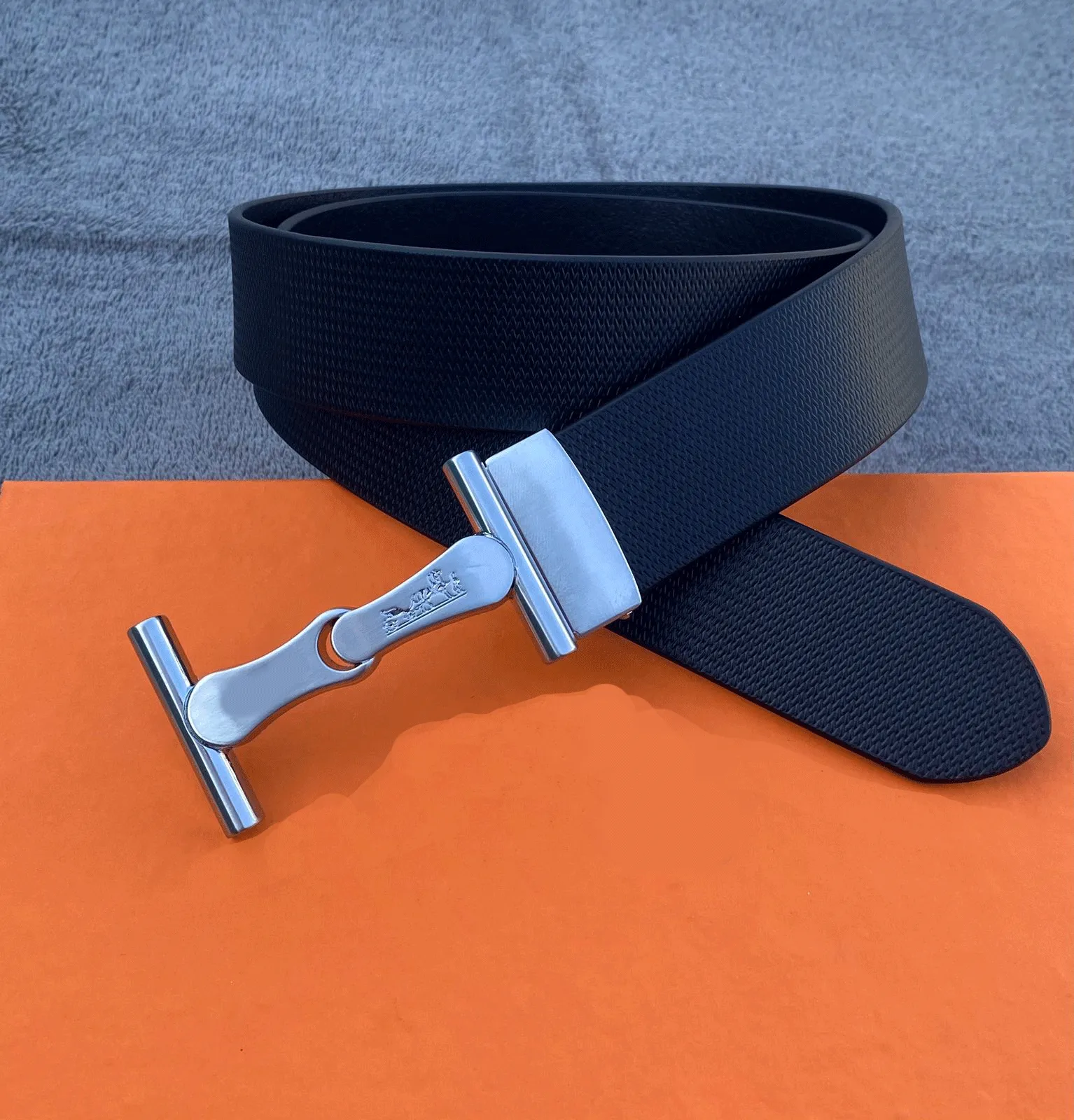 Trendy H Letter Leather Strap Belt For Men's-JonasParamount