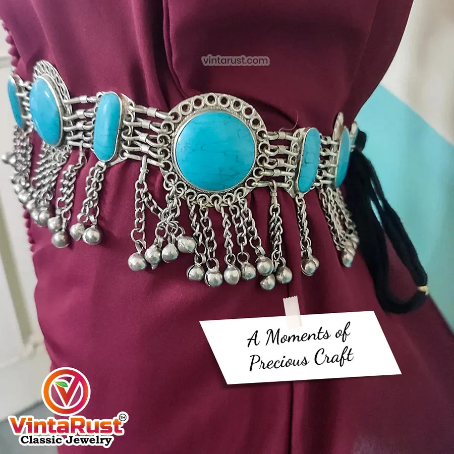Turquoise Stone Belt, Afghan Tribal Belly Dance Belt
