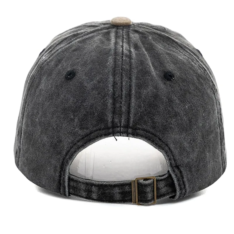 Unisex Washed Cotton Cap NOW Letter Vintage Baseball Cap Men Women Adjustable Casual Outdoor Streetwear Sports Hat