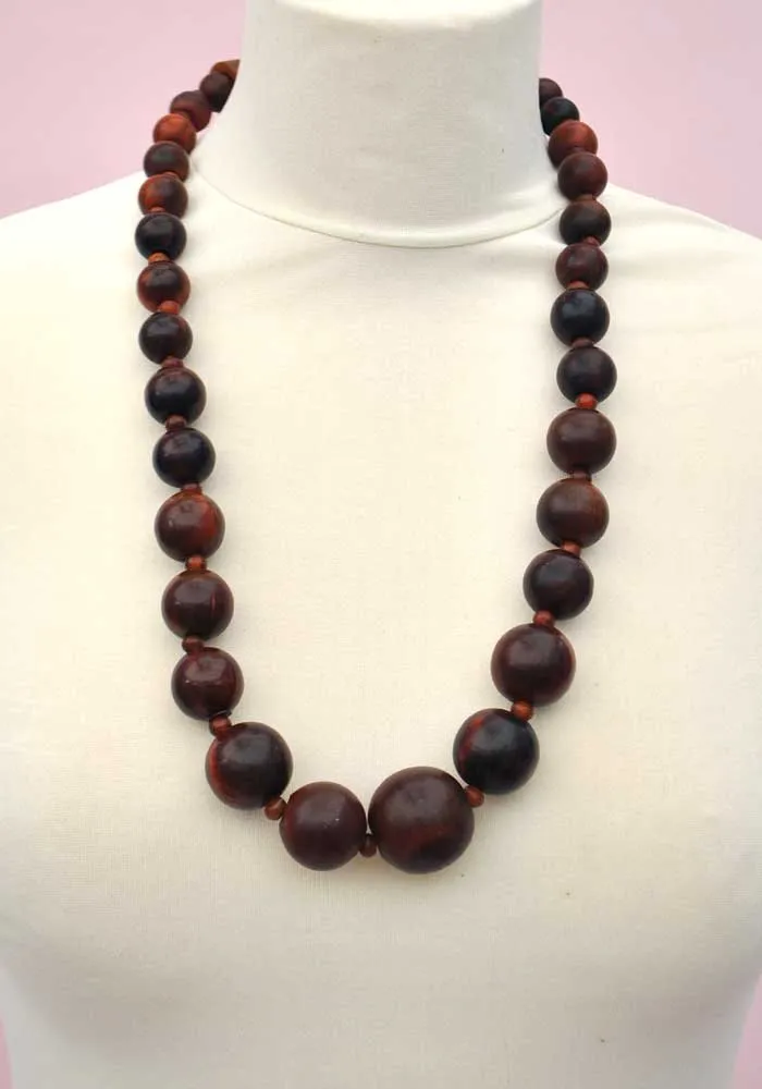 Unsigned Dyed Horn Gerda Lynggaard Monies Bead Necklace