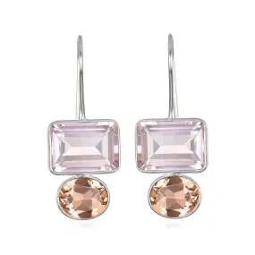 Valencia Earring-Blush & Champagne Silver