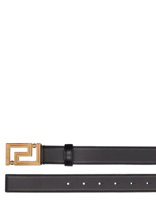 Versace   30mm Greca leather belt 
