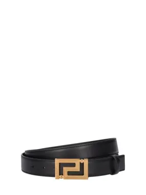Versace   30mm Greca leather belt 