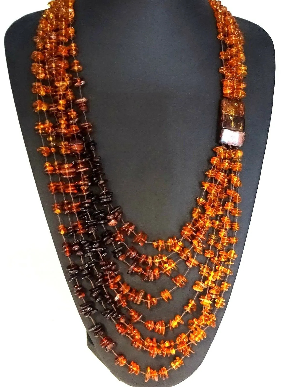 Vintage Multi-Strand of Natural Authentic Baltic Amber Necklace