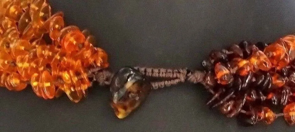 Vintage Multi-Strand of Natural Authentic Baltic Amber Necklace