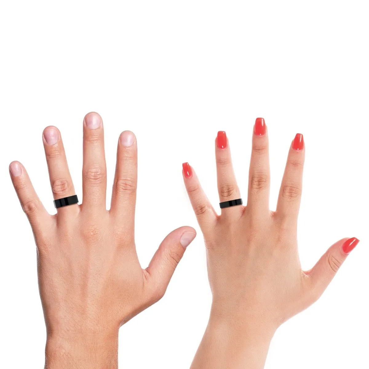 WARCESTER | Gold Ring, Black Tungsten Ring, Shiny, Flat