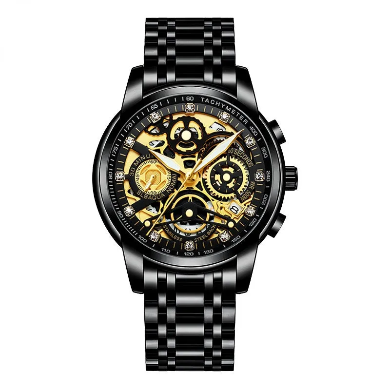 Watch Men's Hollow Men's Quartz Watch Luminous Waterproof Non-Mechanical
