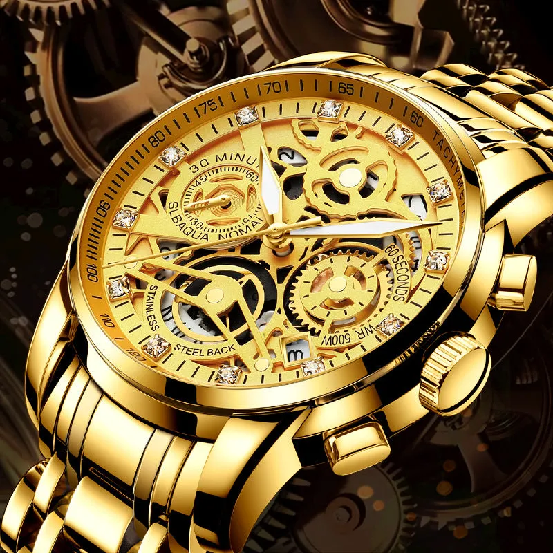 Watch Men's Hollow Men's Quartz Watch Luminous Waterproof Non-Mechanical
