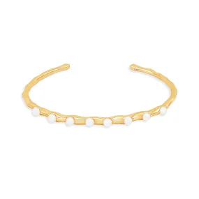 Waterfall White Freshwater Pearl Bangle