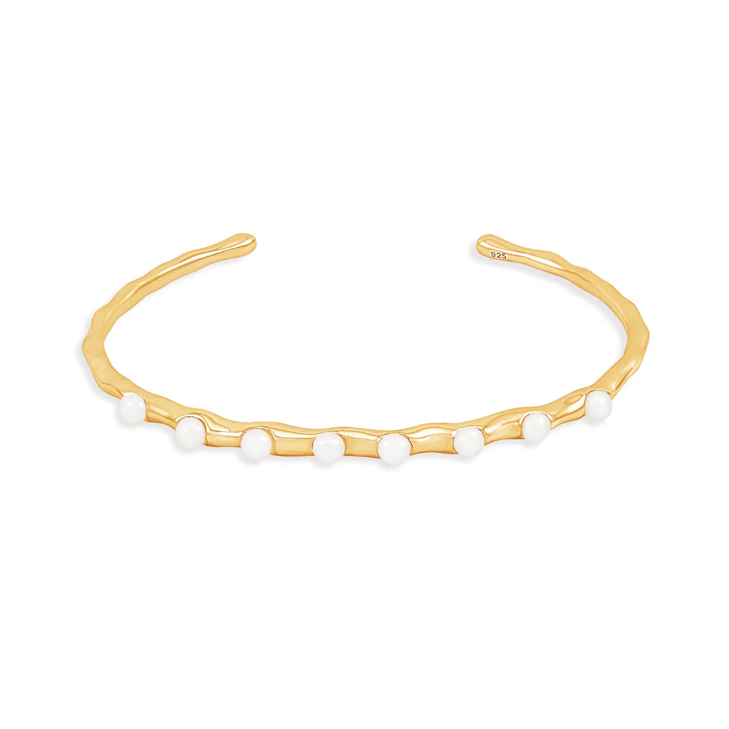 Waterfall White Freshwater Pearl Bangle
