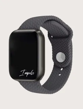 Wave Silicone Watch Band - Dark Grey