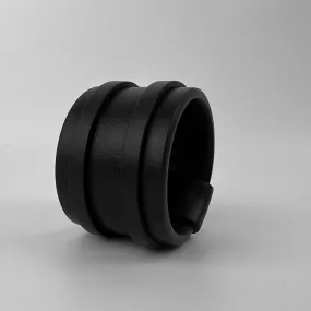 Wide,  Double Strip Rubber Bangle