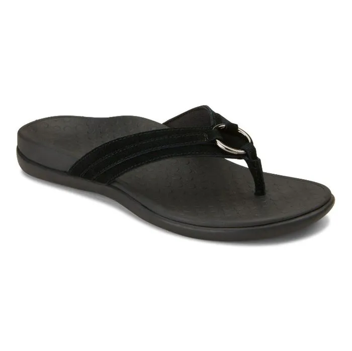 Womens Vionic Aloe Toe Post Sandal Black