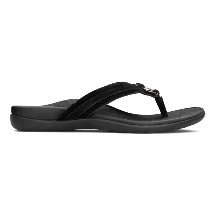 Womens Vionic Aloe Toe Post Sandal Black