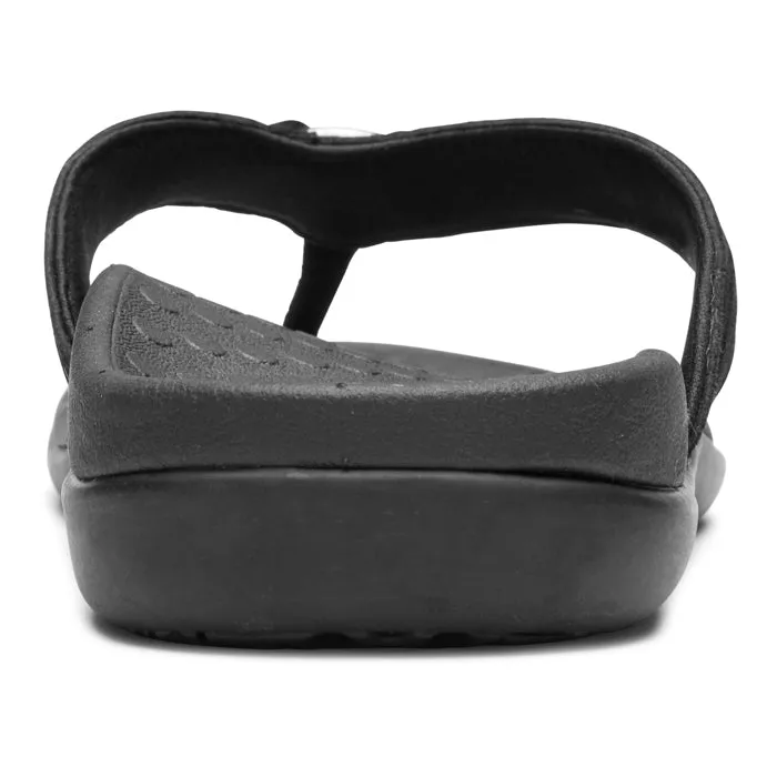 Womens Vionic Aloe Toe Post Sandal Black