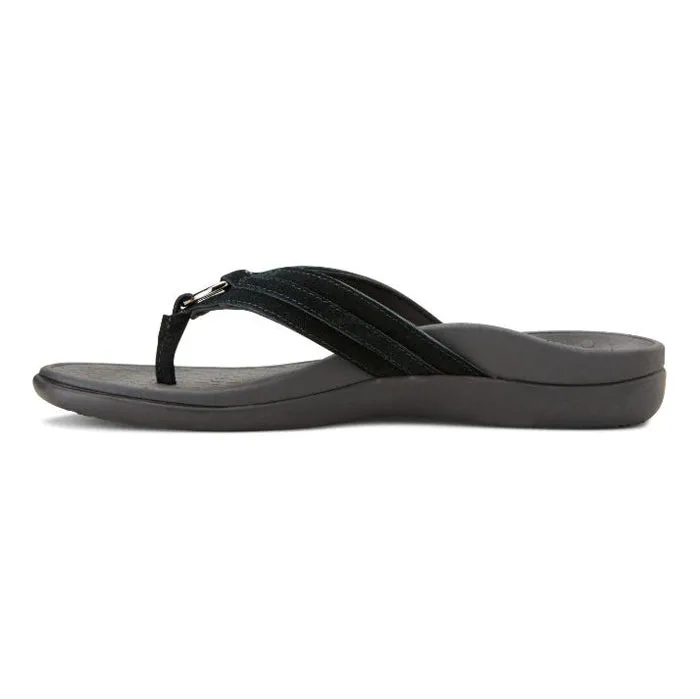 Womens Vionic Aloe Toe Post Sandal Black