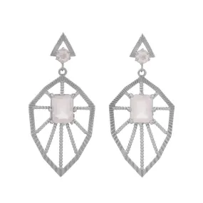 Zoe & Morgan Rosa Earrings - Sterling Silver & Rose Quartz